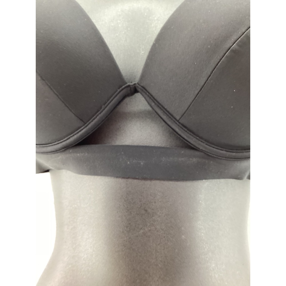 Victorias Secret Swim Black Push Up Underwire Halter Bikini Top 34D New - Picture 2 of 7